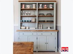 Hand Painted and Rustic Pine Bookcase Dresser