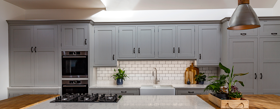 Custom made painted oak kitchen derbyshire