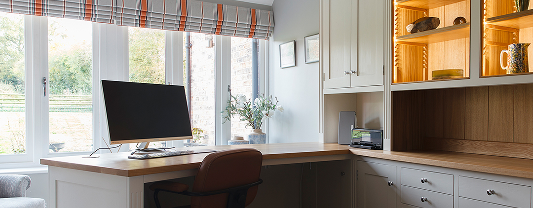 Home Office and Home Study Bespoke Furniture handcrafted to order to your requirements in our derbyshire workshop