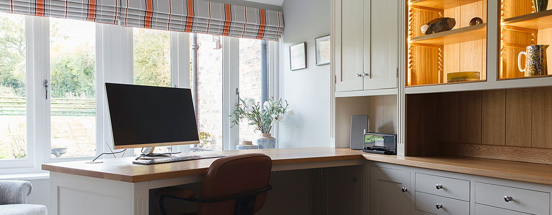 Bespoke Home office Oak painted furniture Derbyshire