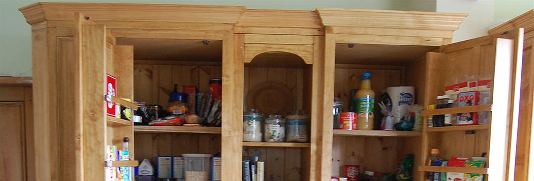 Freestanding Wooden Scullery Kitchen units handmade to order to your requirements in Draycott Derbyshire