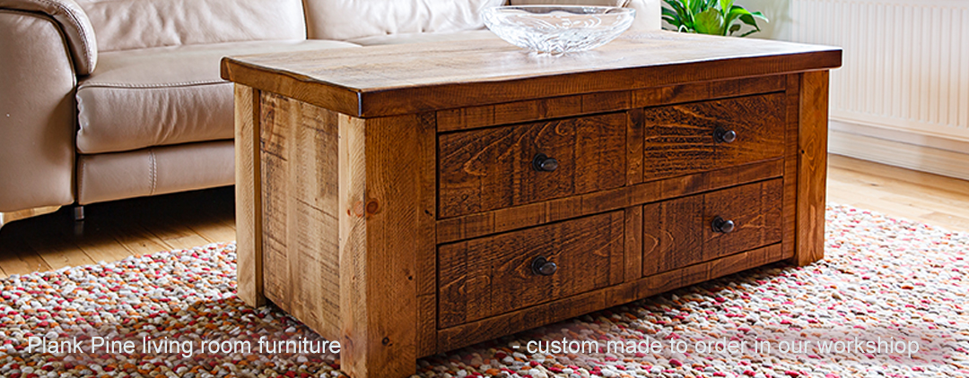 Rustic pine custom made furniture derbyshire