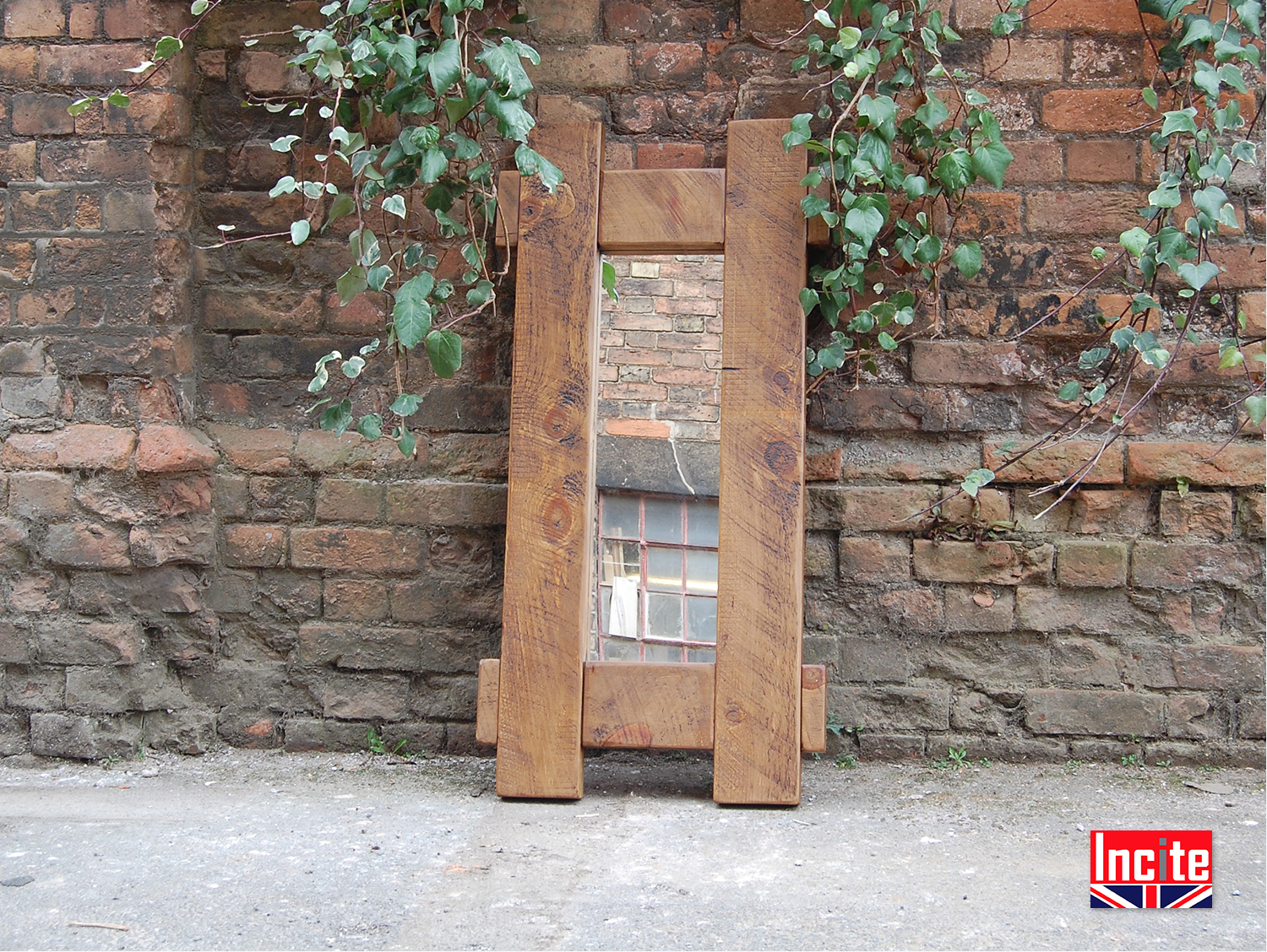 British Handmade Bespoke Chunky Rustic Plank Pine Mirrors Made To Your Measurements by Incite Interiors in Draycott Derbyshire