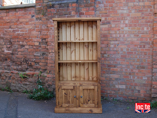 Hand Crafted Plank Pine Bookcase Dresser