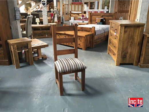 Handmade Plank PIne Upholstered Chair