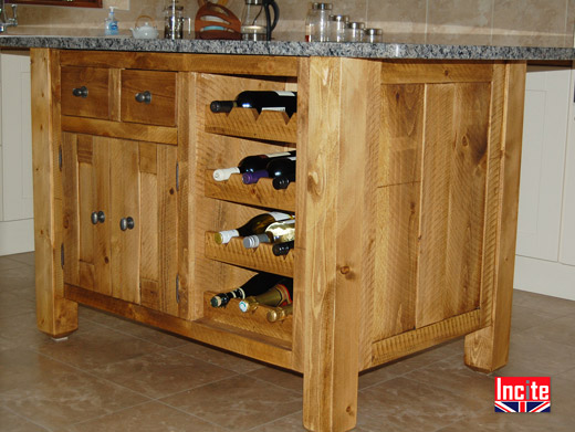 Farmhouse Kitchen Island with Granite Top