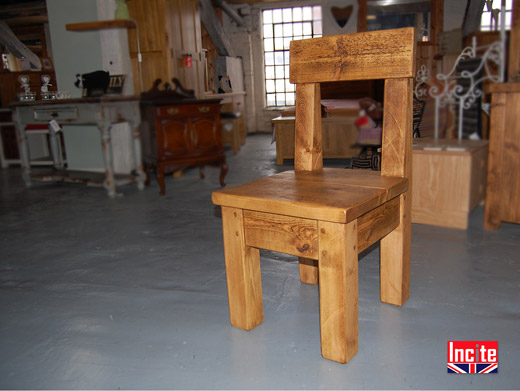 Rustic Pine Pew Chair