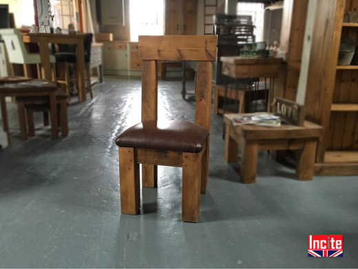 Chunky Plank Pine Pew Chair 