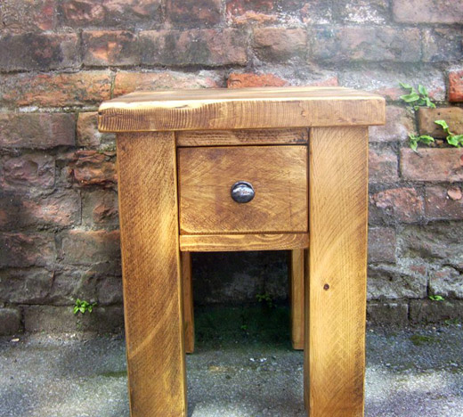 Plank Pine Bedside Cabinet