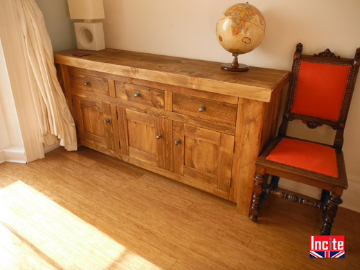 Rustic Solid Pine 3 Door 3 Drawer Sideboard