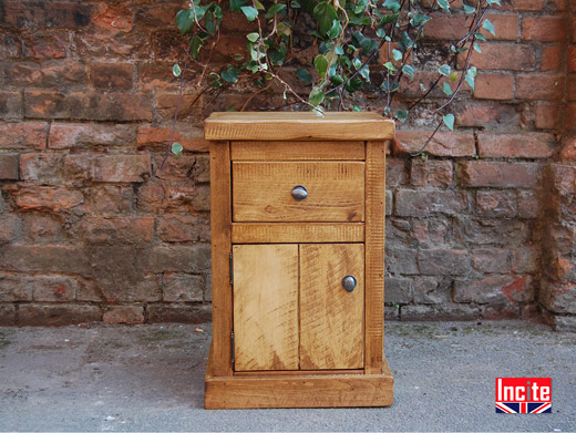 Plank Pine Bedside Table 