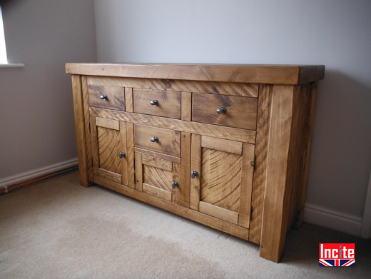 Rustic Plank Pine Sideboard