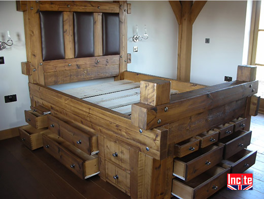 Pine Wooden Sleeper Drawer Bed 
