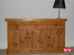 Plank Pine 3 Door 3 Drawer Sideboard